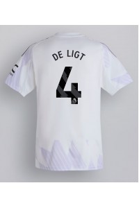 Manchester United Matthijs de Ligt #4 Jalkapallovaatteet Vieraspaita 2025-26 Lyhythihainen